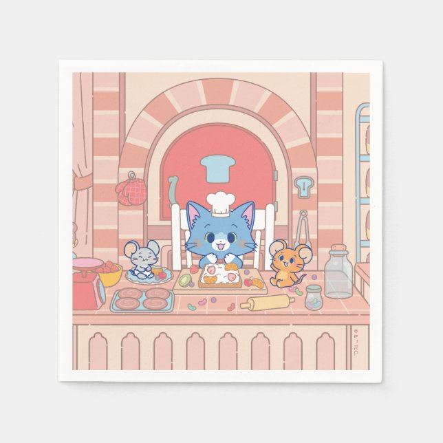 Anime Tom, Jerry och Tuffy Bakery Pappersservett (Framsidan)