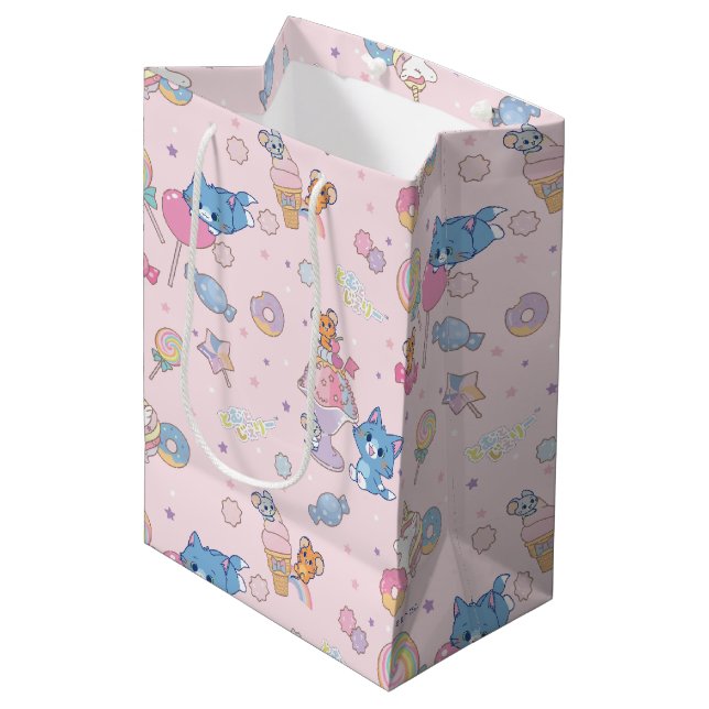 Anime Tom, Jerry och Tuffy Candyland Mönster (Framsidan Vinklad)