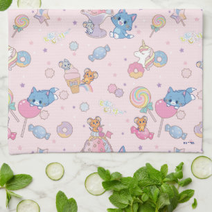 Anime Tom, Jerry och Tuffy Candyland Mönster Kökshandduk