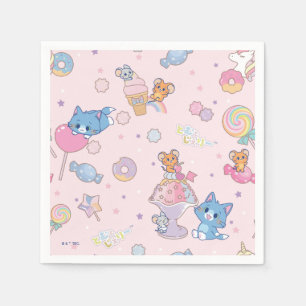 Anime Tom, Jerry och Tuffy Candyland Mönster Pappersservett