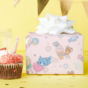 Anime Tom, Jerry och Tuffy Candyland Mönster Presentpapper