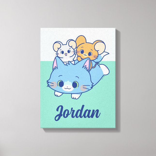 Anime Tom, Jerry och Tuffy Canvastryck (Framsida)