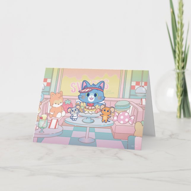 Anime Tom, Jerry och Tuffy Dessert Parlor Kort (Framsida)