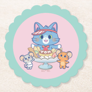 Anime Tom, Jerry och Tuffy Dessert Parlor Underlägg Papper
