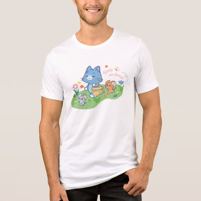Anime Tom, Jerry och Tuffy Picnic T Shirt (Framsida)