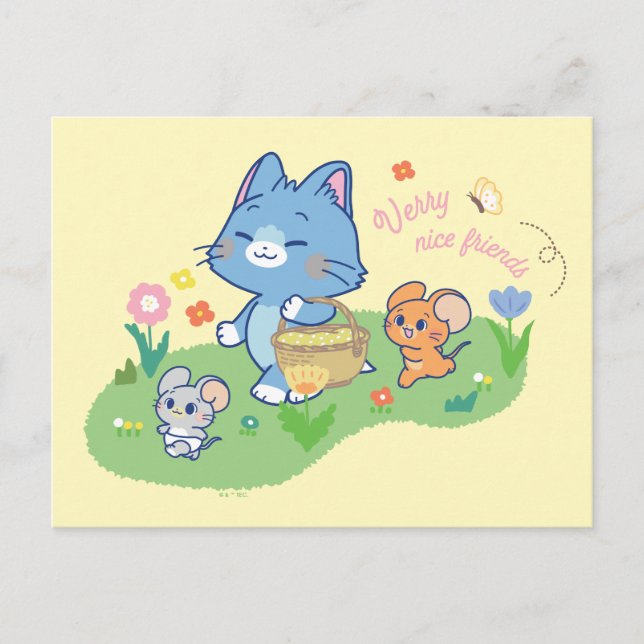 Anime Tom, Jerry och Tuffy Picnic Vykort (Framsida)