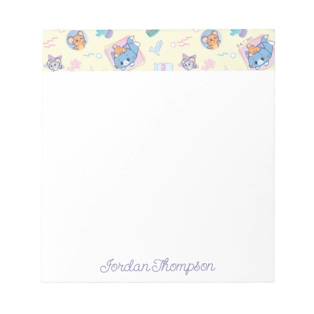 Anime Tom, Jerry och Tuffy Playtime Mönster Anteckningsblock (Framsida)