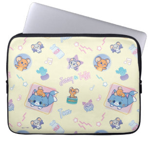 Anime Tom, Jerry och Tuffy Playtime Mönster Laptop Fodral
