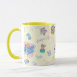 Anime Tom, Jerry och Tuffy Playtime Mönster Mugg<br><div class="desc">Det här vackra mönster har de ikoniska tecknen Tom, Jerry och Tuffy från "Tom och Jerry"-serien i en roligt och färglös design. Med ljusblå och rosa accents mot en glad bakgrund i gulten visningarna i mönster olika scener av de tecken som upplever uppspelande ögonblick. Tom ser avslappnande ut, medan Jerry...</div>