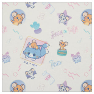 Anime Tom, Jerry och Tuffy Playtime Mönster Tyg