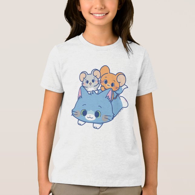 Anime Tom, Jerry och Tuffy T Shirt (Framsida)