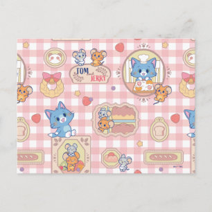 Anime Tom och Jerry Bakarv Pattern Vykort