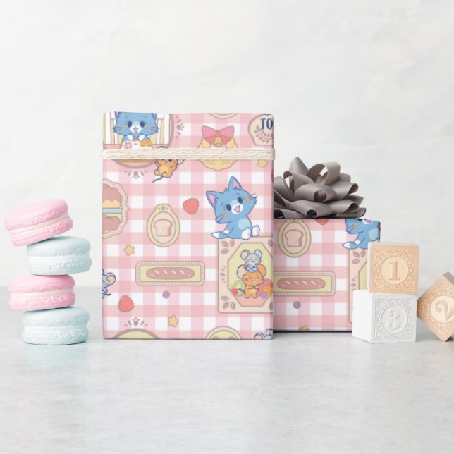Anime Tom och Jerry Bakery Mönster Presentpapper (Baby Shower)