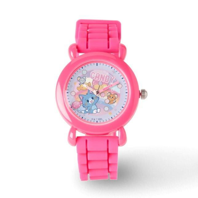 Anime Tom och Jerry Candy Party Armbandsur (Framsida)