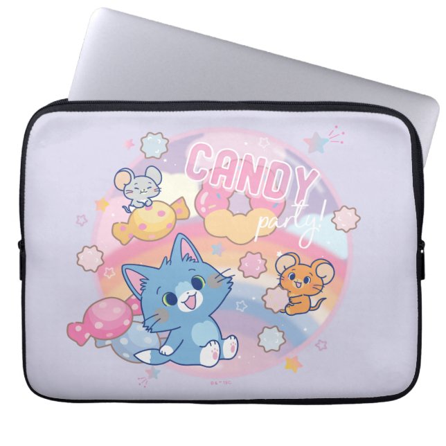 Anime Tom och Jerry Candy Party Laptop Fodral (Framsidan)