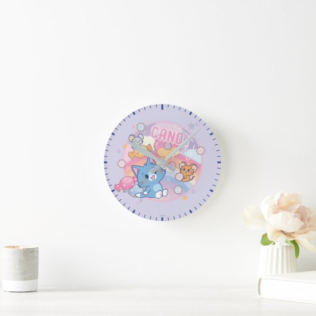 Anime Tom och Jerry Candy Party Rund Klocka (Hem)