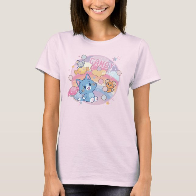 Anime Tom och Jerry Candy Party T Shirt (Framsida)
