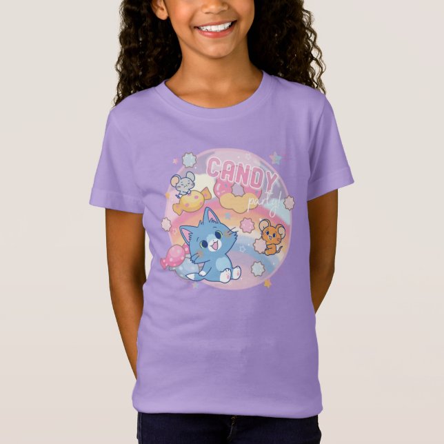 Anime Tom och Jerry Candy Party T Shirt (Framsida)
