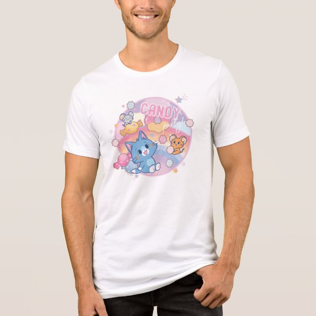 Anime Tom och Jerry Candy Party T Shirt (Framsida)