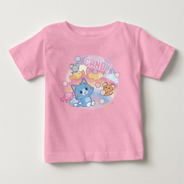 Anime Tom och Jerry Candy Party T Shirt (Framsida)