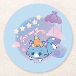 Anime Tom och Jerry Dreamy Nights Underlägg Papper Rund