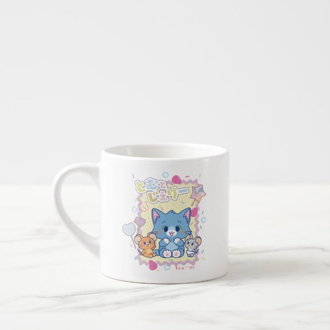 Anime Tom och Jerry Strawberry Roligt Espressomugg (Vänster)