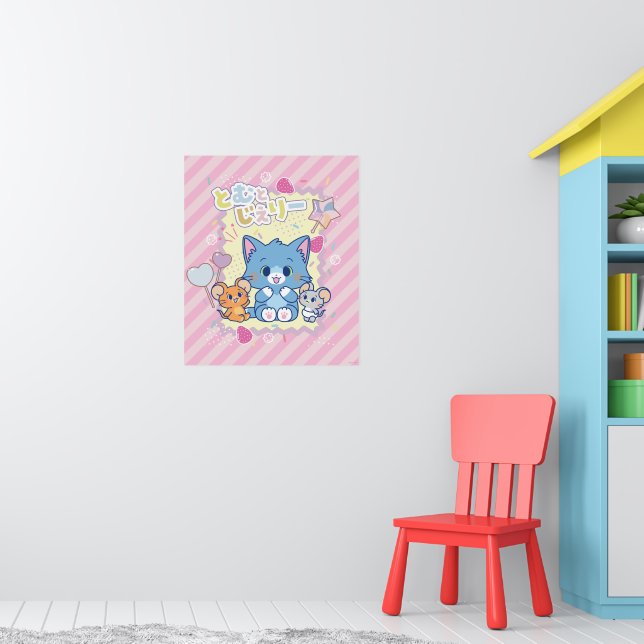 Anime Tom och Jerry Strawberry Roligt Poster (Barnkammare 1)