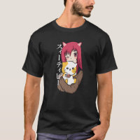 Anime Tonåring Girl - Cat Lover - Japansk kulturko
