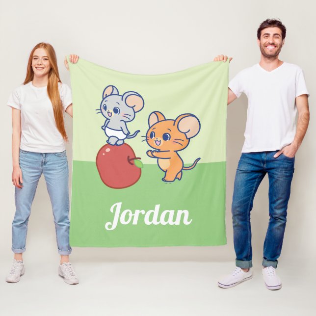 Anime Tuffy och Jerry Apple Rolling Fleecefilt (På plats)