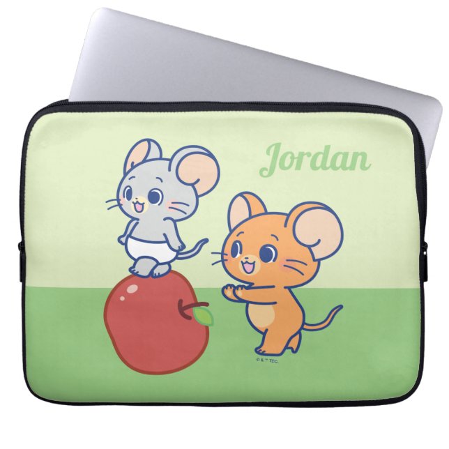 Anime Tuffy och Jerry Apple Rolling Laptop Fodral (Framsidan)
