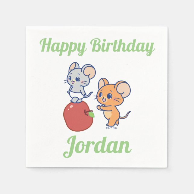 Anime Tuffy och Jerry Apple Rolling Pappersservett (Framsidan)