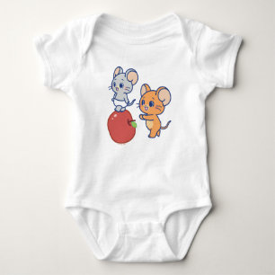 Anime Tuffy och Jerry Apple Rolling T Shirt
