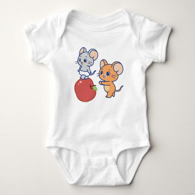 Anime Tuffy och Jerry Apple Rolling T Shirt (Framsida)