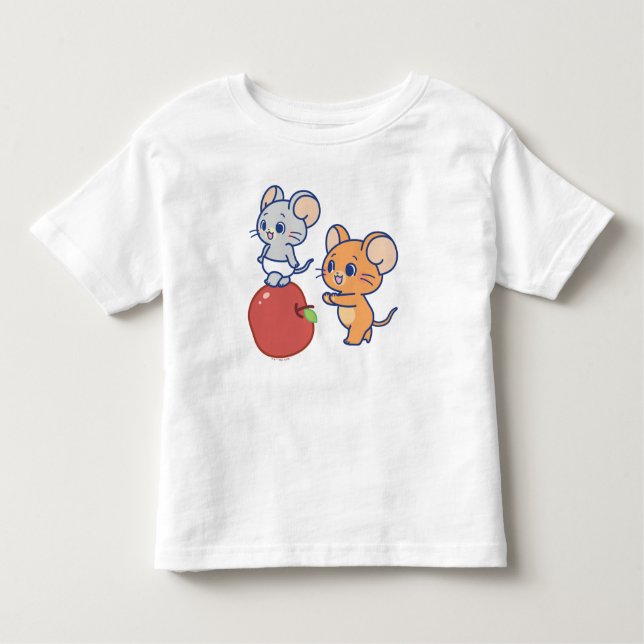 Anime Tuffy och Jerry Apple Rolling T Shirt (Framsida)
