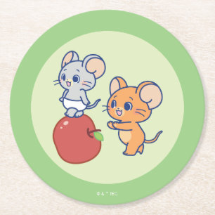 Anime Tuffy och Jerry Apple Rolling Underlägg Papper Rund