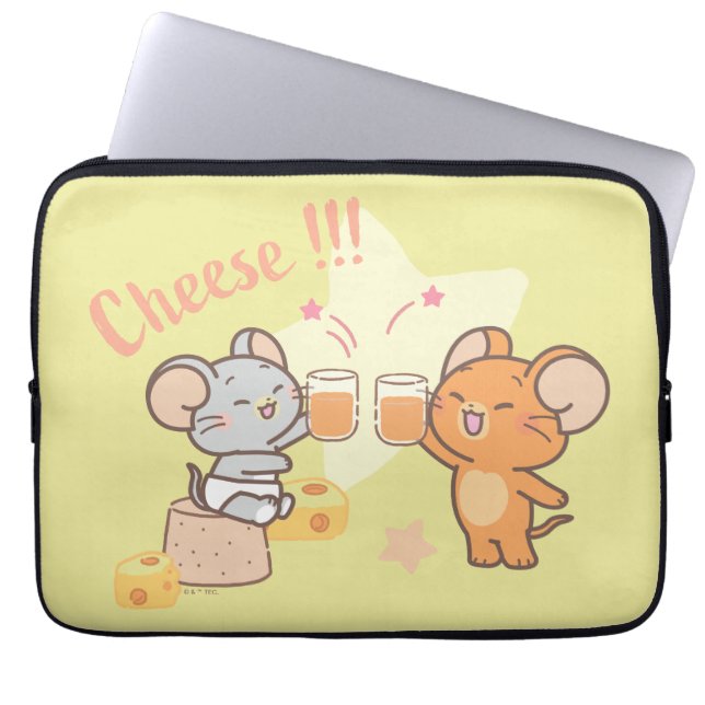 Anime Tuffy och Jerry Cheers to Cheese Laptop Fodral (Framsidan)