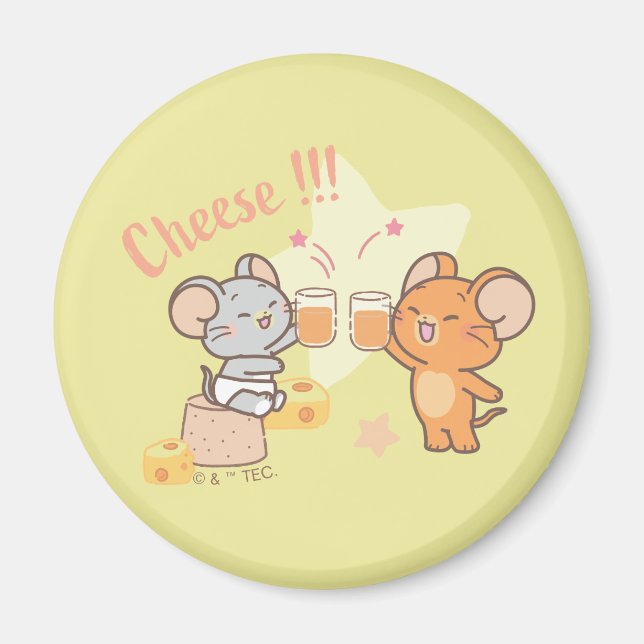 Anime Tuffy och Jerry Cheers to Cheese Magnet (Framsidan)