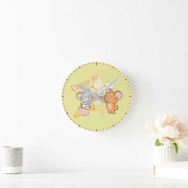 Anime Tuffy och Jerry Cheers to Cheese Rund Klocka (Hem)