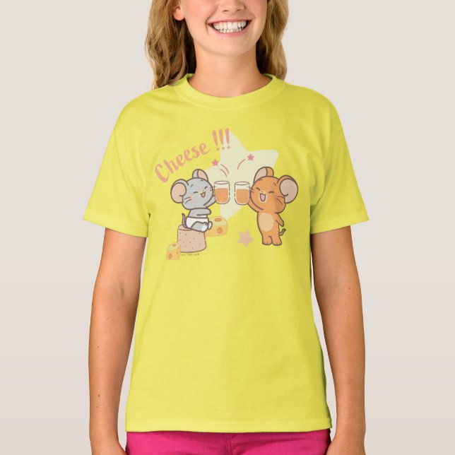 Anime Tuffy och Jerry Cheers to Cheese T Shirt (Framsida)