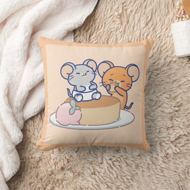 Anime Tuffy och Jerry Cheesecake Kudde (Filt)