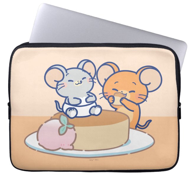 Anime Tuffy och Jerry Cheesecake Laptop Fodral (Framsidan)