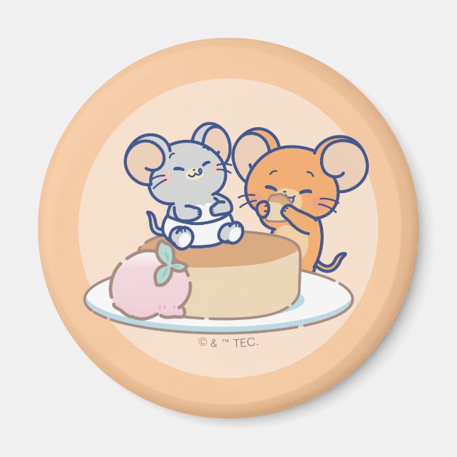 Anime Tuffy och Jerry Cheesecake Magnet (Framsidan)