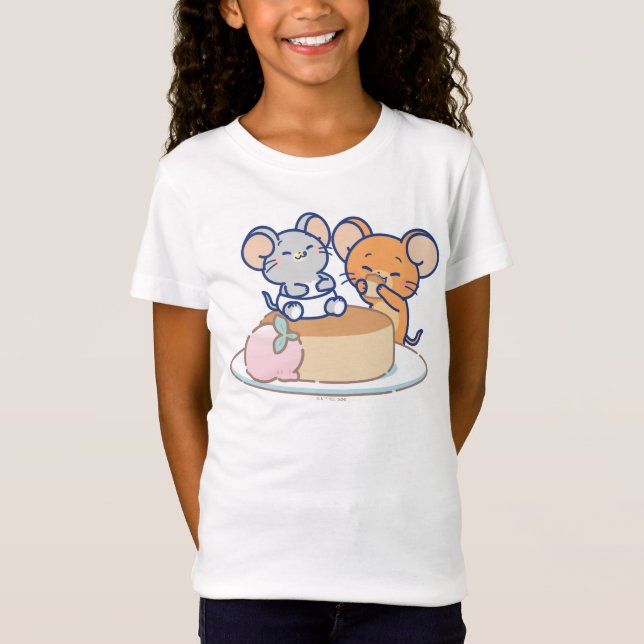 Anime Tuffy och Jerry Cheesecake T Shirt (Framsida)