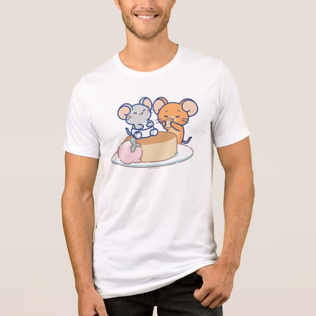 Anime Tuffy och Jerry Cheesecake T Shirt (Framsida)