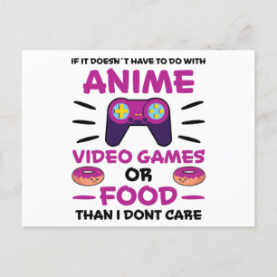 Anime TV-spel Mat Manga Japan Kul Kawaii Present Vykort