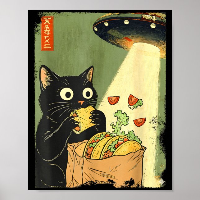 Anime UFO Cat Tacos Japanese Magic Poster (Framsidan)
