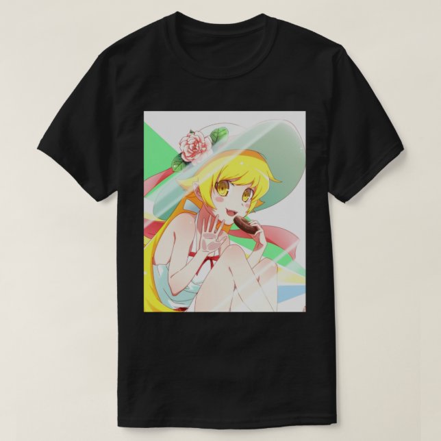 Anime Vampire Girl Shinobu Waifu Graphic T Shirt (Design framsida)