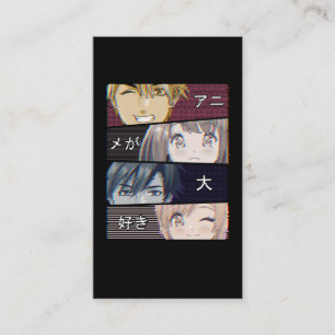 Anime Vaporwave Aesthetics Japansk Otaku Visitkort