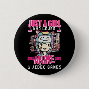 Anime Video Games Girl Otaku Tonåring japanskt sp Knapp