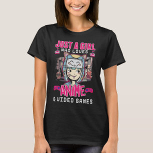 Anime Video Games Girl Otaku Tonåring japanskt spe T Shirt